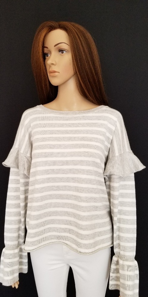 Cupio Long Ruffle Sleeve Sweater
